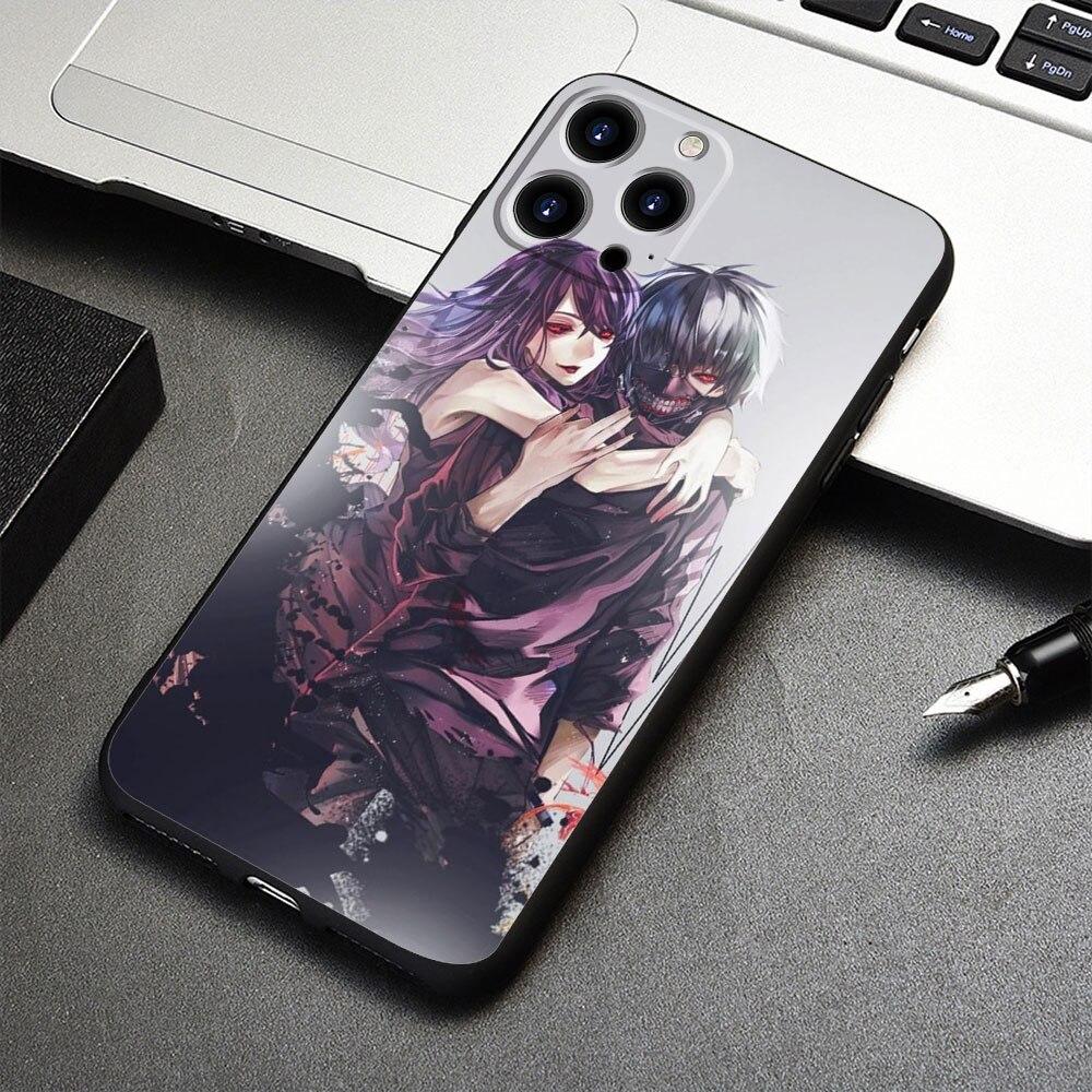 Black Case For iPhone XS 13 Pro Max 8 Plus 11 7 XR 12 14 X Mini 5 6 6S 5S SE2 SE2022 Anime Manga Tokyo Ghouls