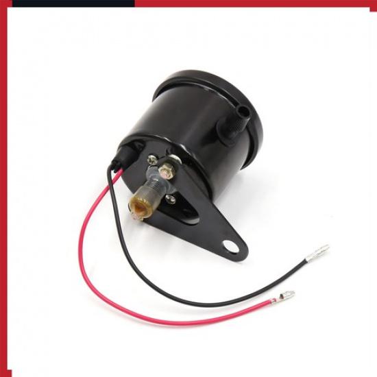 Universal Motorcycle Black Shell Dual Tachometer Odometer Speedometer Gauge New