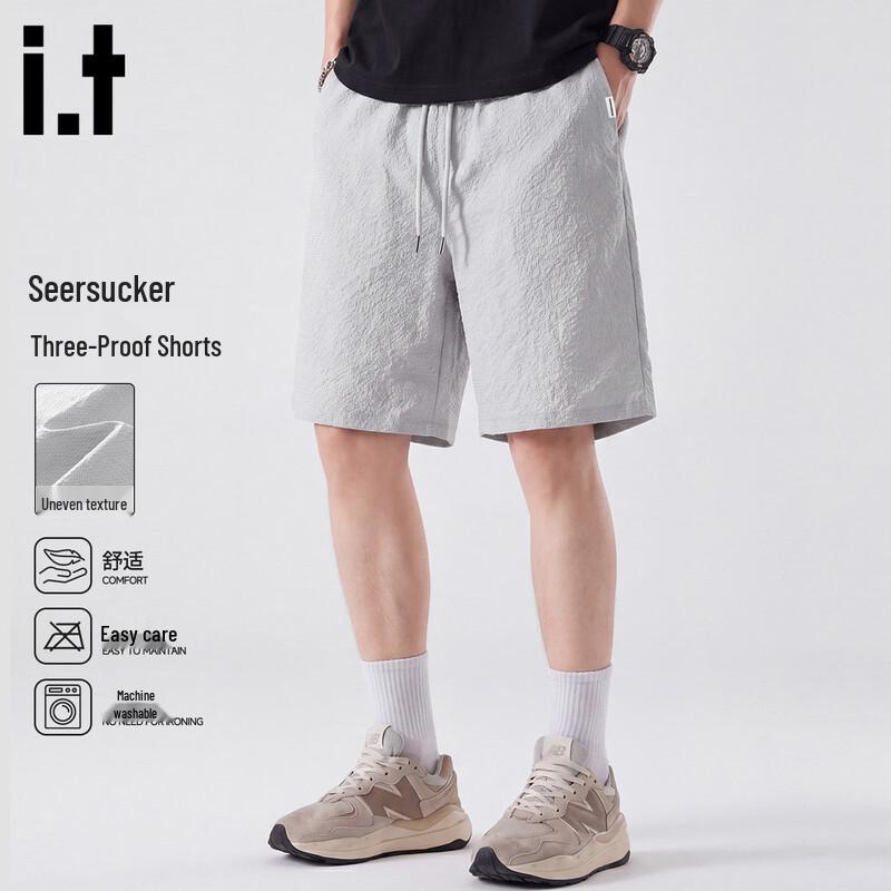 Fingercroxx IT Men s Casual Textured Mid-Calf Shorts XL