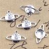 100pcs Saturns Planet Charm In Antique Silver Unique Silver Color Planet Pendants For Trendy DIY Necklace And Bracelet