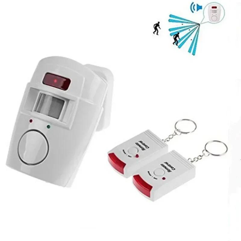 Wireless Burglar Alert System - Dual Remote Infrared Motion Sensor Alarm for Indoor Outdoor Home Security Garage Door Monitor