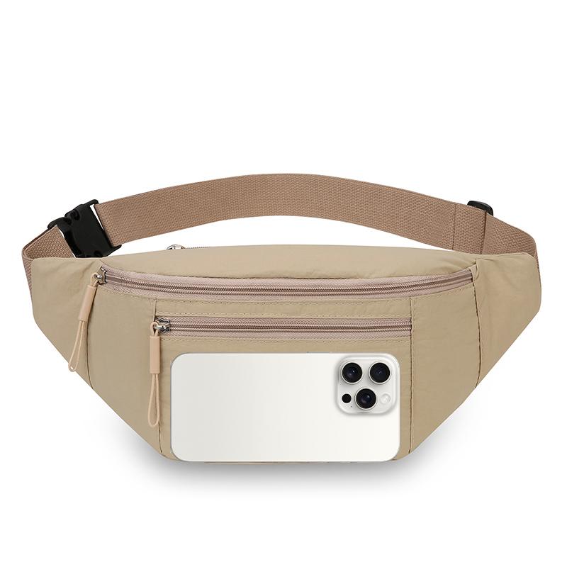 Women's Large nylon Waist Bag Casual Travel Phone Belt Pouch Fanny Pack Banana Bag - Fashionable Belt Bag for Women