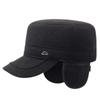 Winter Warm Wool Flat Cap for Middle-Aged Men