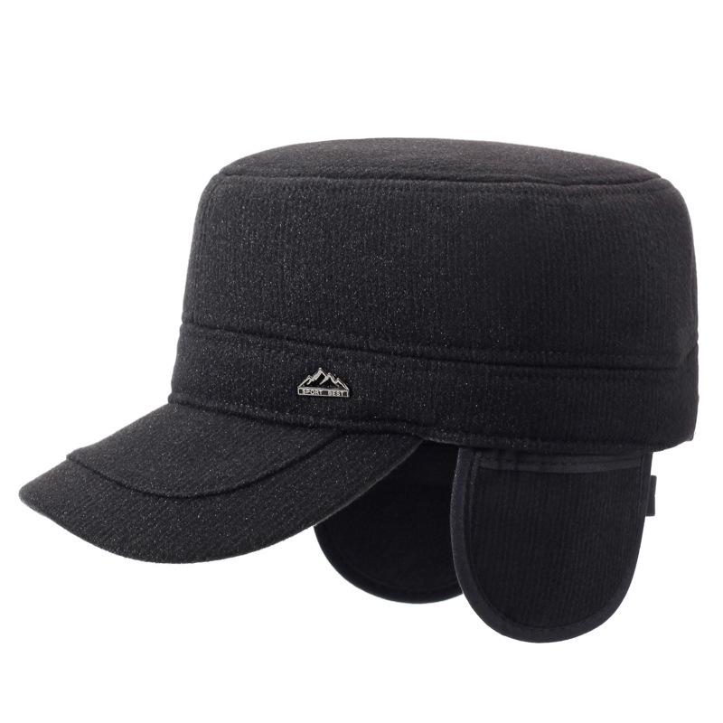 Winter Warm Wool Flat Cap for Middle-Aged Men