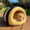 Cartoon Warm Dog House Enclosed Cat Sleeping Bag Cozy Winter Pet House  Dog Cat