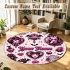 Monster High Personalized Round Rug Support Custom Name, Soft Home Decor Mat