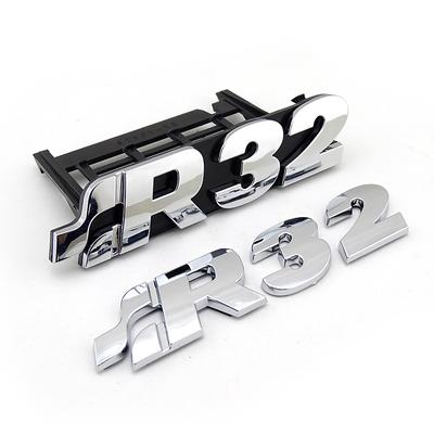 Parrilla Frontal 3D R32 y Emblema de Insignia para Camión para VW Golf MK4 MK5 GOLF 4 Golf 5 R32 Pegatina de Logo de Maletero 1999-2008