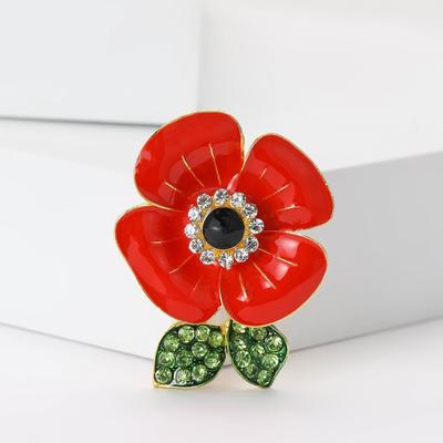 Exquisito Broche Creativo de Amapola de Esmalte de Aleación Versátil Moda Ropa de Mujer Broche Adorno Pin