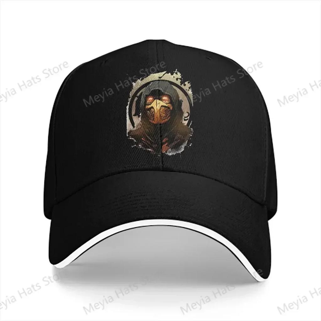 Scorpion Seeking Eyes Mortal Kombat Sunprotection Cap Sun Visor Hip Hop Caps Cowboy Hat Peaked Hats