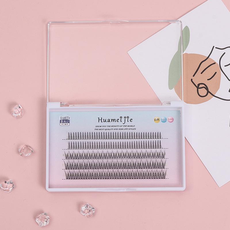 

А-образный Смешанный Набор «Рыбий хвост»: Пучковые накладные ресницы и наращивание ресниц высокой плотности