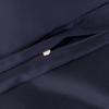 Cotton bedding 140x200 natural satin weave smooth dark navy blue