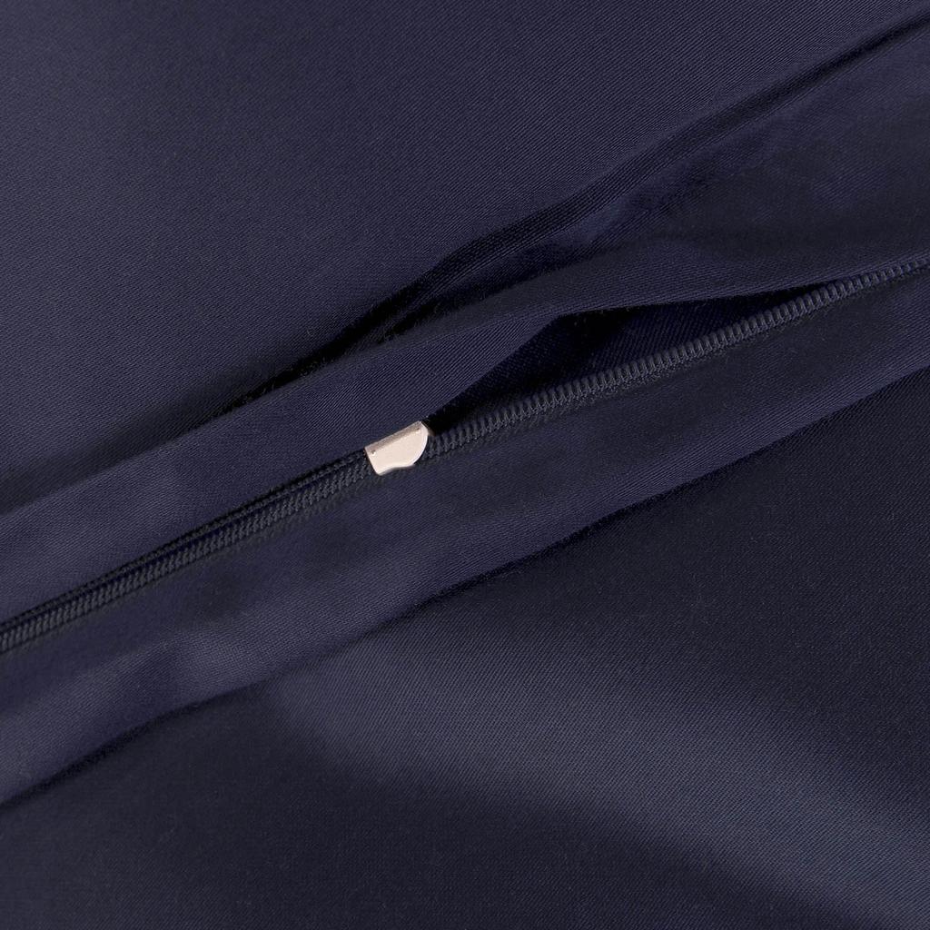 Cotton bedding 140x200 natural satin weave smooth dark navy blue