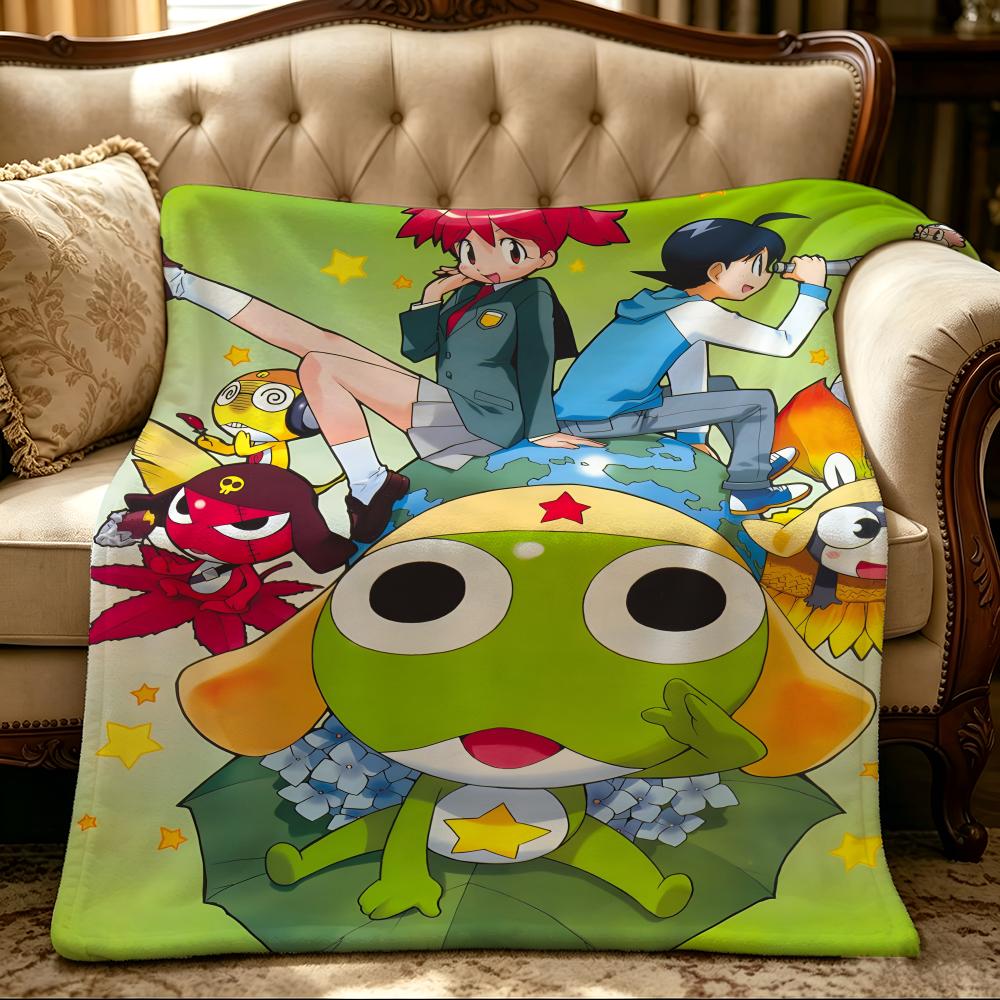 anime K-Keroro Gunso-o Throw Thick Comfort Flannel Quilt, Multi-scene Use Indoor Outdoor Daily Nap