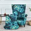 Tropical Plant Wing Chair Cover Elastic Spandex Relax Armchair Covers Nordic Removable Sofa Slipcover Furniture Protector Cover