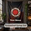 Personalisierte Wandtapisserie, Red Hot Chili Peppers Benutzerdefinierter Text, Weiches Stoff-Wandbild Für Innenraumdekoration