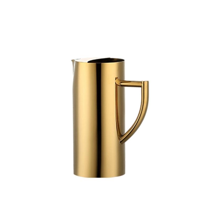 Drink Dispensers Cold Kettles Beverage Container Stainless Steel Pitcher Large Water Kettles with Handle for Gatherings