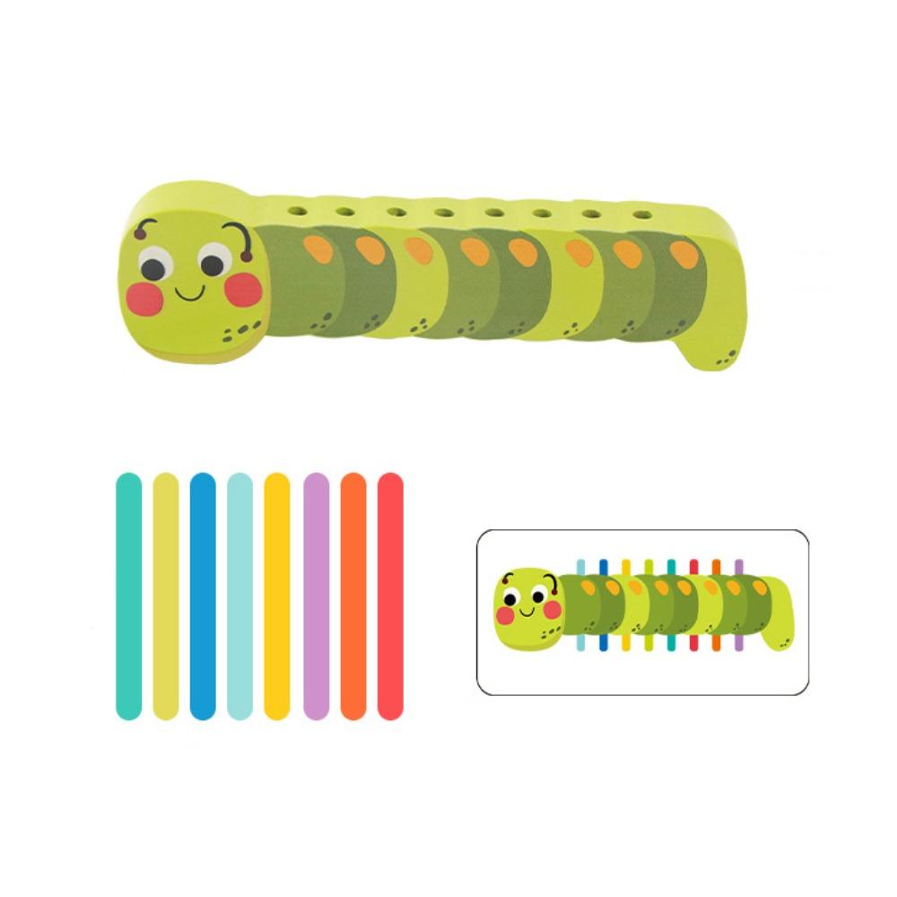 

Wooden Caterpillar Color Matching Toy Colorful Caterpillar Educational Toy Birthday Gifts 1set