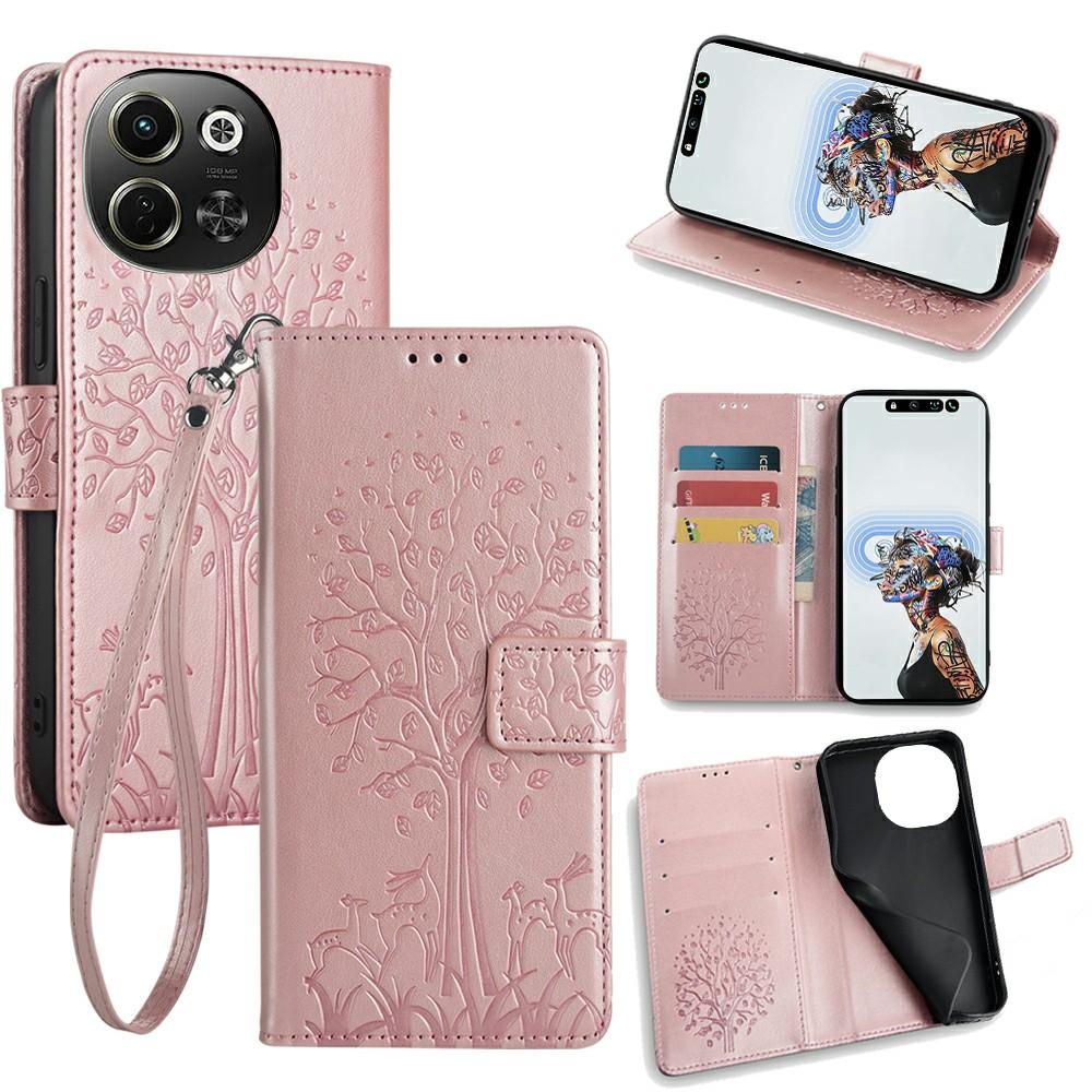 For TECNO Pova 6 Neo 5G/Spark 30 5G Case PU Leather Wallet Phone Cover Tree Deer Imprinted