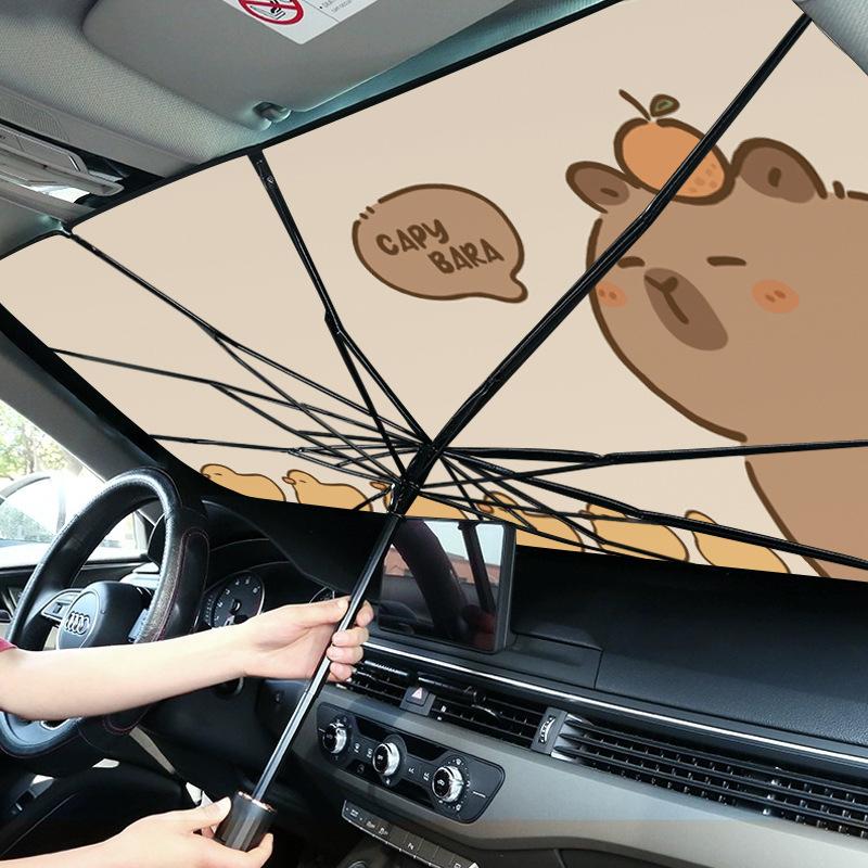Neue Autospezifische Sonnenblende Cartoon Sonnenblende Schutzschirm Auto Windschutzscheiben-Sonnenblende Außenzubehör Auto Sonnenschutz