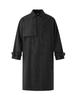BJ Men's Medium-Long Woolen Coat - Loose Lapel Korean Style Warm Commuting Trench