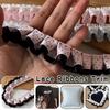 Ruffle Trim Double Layer Lace Ribbon DIY Decor Clothing Trim Pleated Ribbon Trim Apparel Supplies