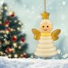 DIY Christmas Button Ornament Making Set Christmas Snowman/Santa/Angel Handmade DIY Button Snowman Ornament