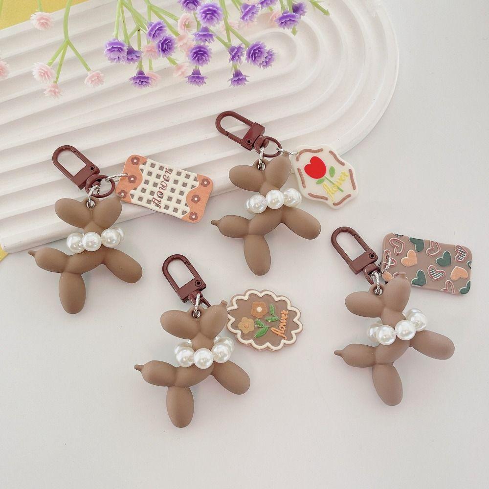 

Heart Puppy Balloon Keychain Acrylic Dog Balloon Keychain Car Key Pendant style B