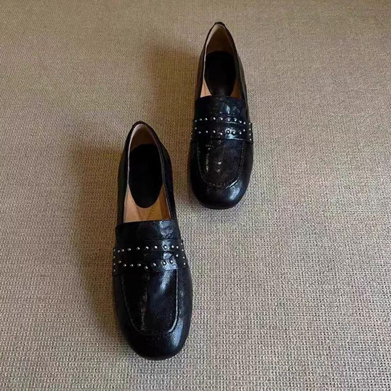 

Женские лоферы Туфли Балетки Платье Кожаные туфли Мэри Джейн Дизайнерские Женские 2025 Осень Спорт Новые Уютные Zapatillas De Mujer 40 чёрный