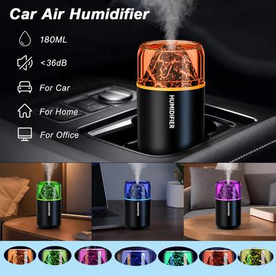 180ML Car Mini Air Humidifier Aroma Diffuser Perfume Air Humidifier Essential Oil Purifier Aromatherapy Car Interior Accessories