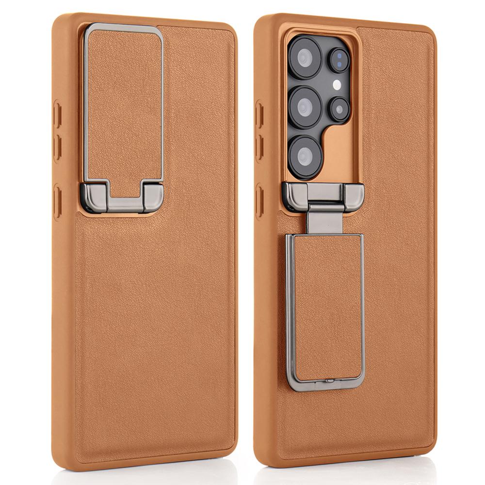 GKK Hülle für Samsung Galaxy S26 Ultra mit Objektivabdeckung, Ständer, TPU+PU Handy-Rückseite