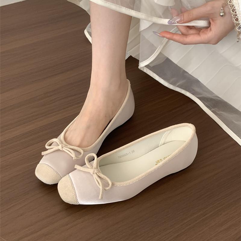Fashion Bailamos Women Flat Shoes Soft Single Shoes Elegant Round Toe Women Shoes Shallow Loafers Low Heel Sandals
