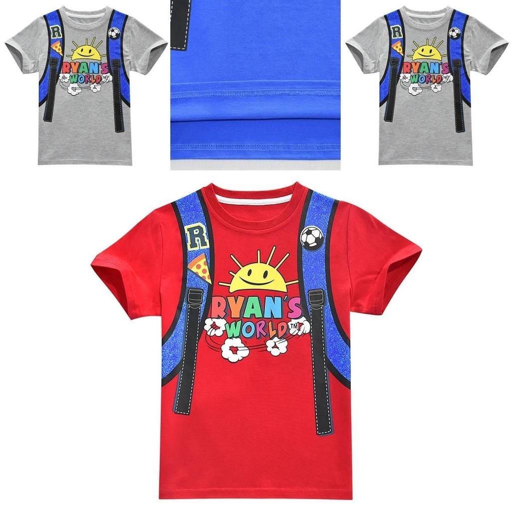 Ryan Toys Review Children Cartoons Print T-shirt With Soft Comfortable Fabric