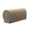 Plaid Stretch Non-Slip Sofa Armrest Cover - Thickened Solid Color Protective Textile