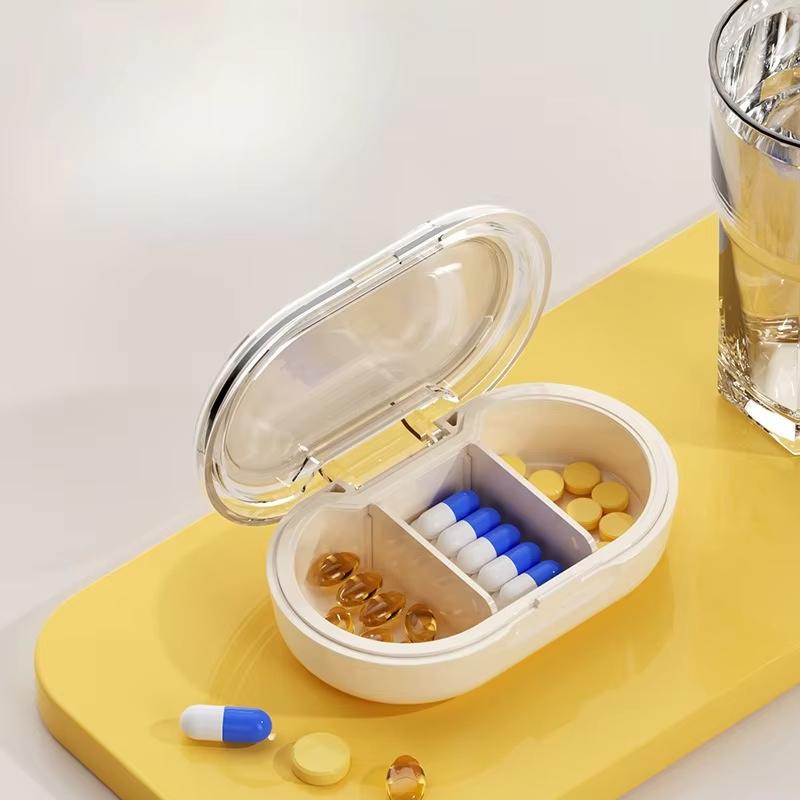 Multifunktionell Bärbar Medicinlåda Fuktsäker Rese Tre Fack Förvaring Medicin Bärbar Medicinförvaringslåda