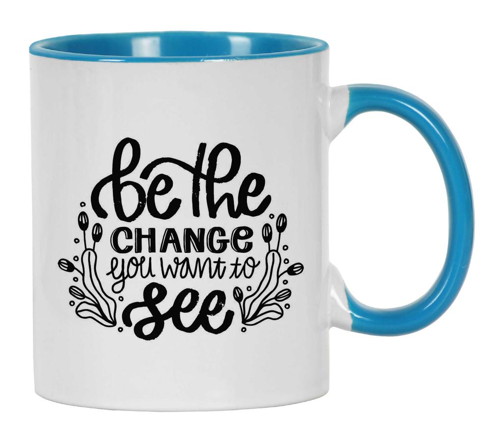 Inkdotpot Be The Change You Want To See GYM Fintess Freak Lover Inspirational Quotes 11oz