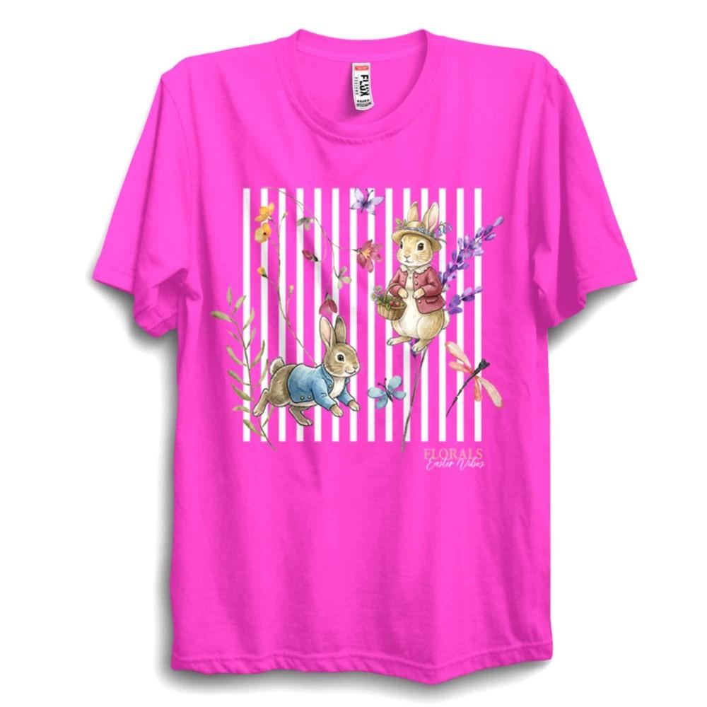 Easter Bunny T Shirt Vintage Rabbit Floral Cottagecore Spring Graphic S