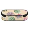 Pencil Case Durable 300D Polyester High Capacity Smooth Zipper with Main Compartment Mesh Pocket and Pen Slots for Classroom Use