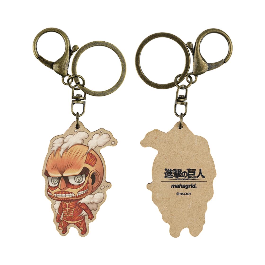 Mahagrid x Attack On Titan AOT Character Wood Keyring Titan ONE SIZE разноцветный