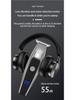 Slicked Back Digital Hair Clipper: Fast-Charging, LCD Display, Compact Stainless Steel Electric Trimmer