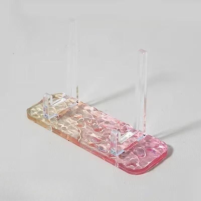 Useful Clear Acrylic Display Easels Rack Water Ripple Beautiful Plate Holder Stand Fashion Bracket Home Decor New