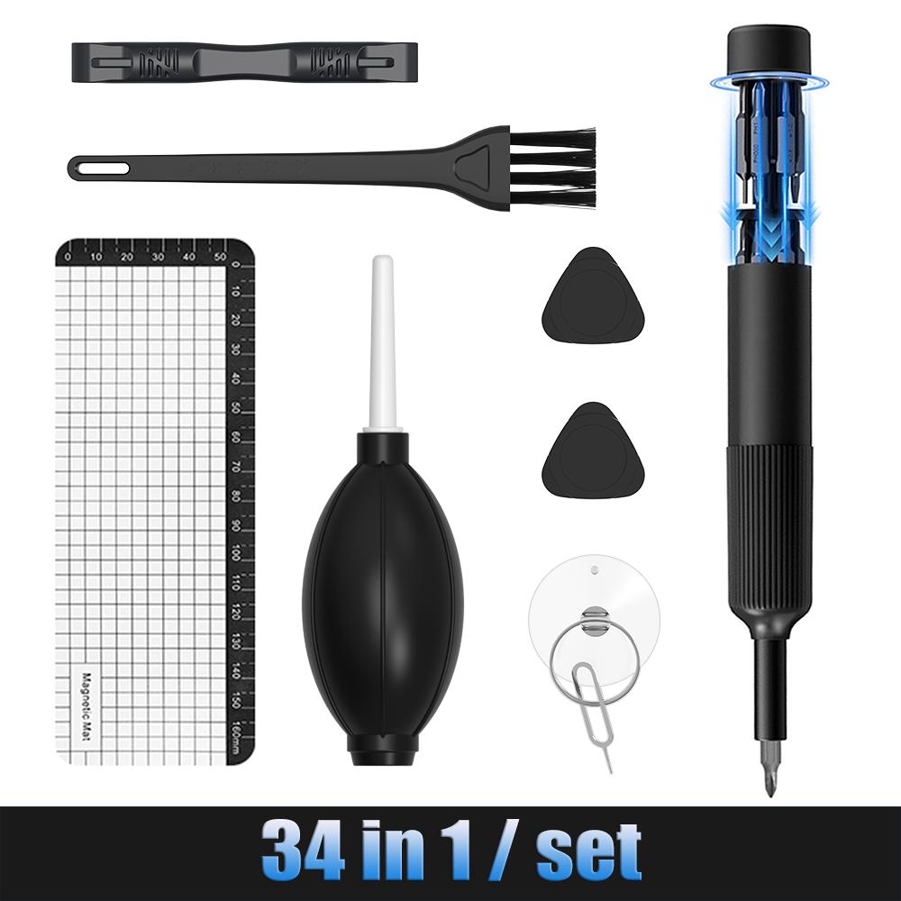 27 in 1 Precision Screwdriver Set Mini Portable Phillips TOrx Magnetic Screw Driver Head for Cell Phones Watches Computers