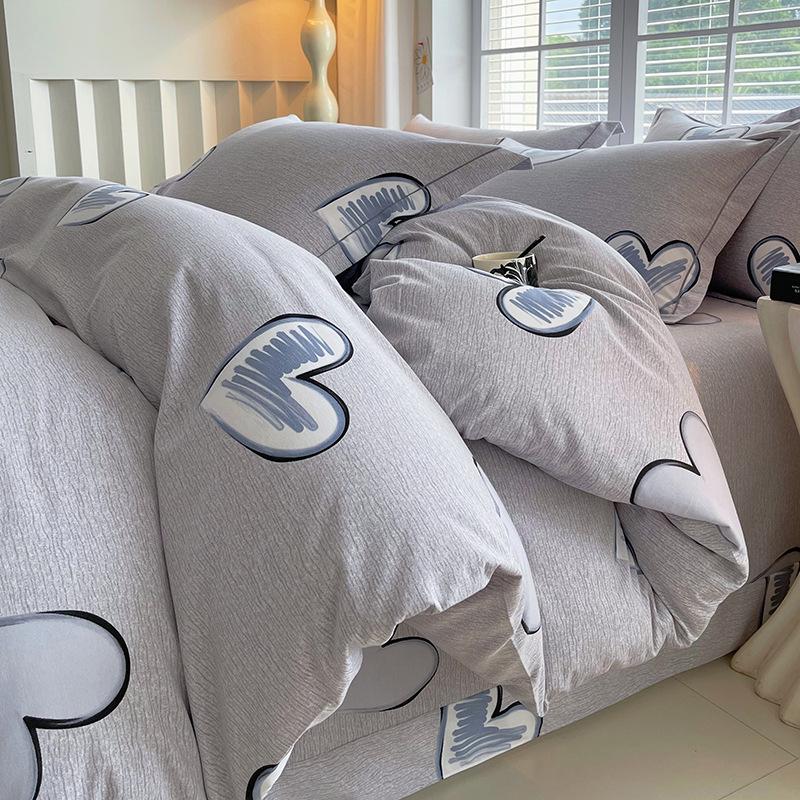 Cotton Brushed Twin Duvet Cover & Pillowcase Set for Dorms