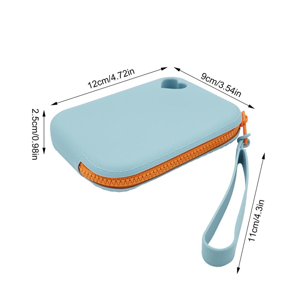

Silicone Headphone Organizer Waterproof Cable Ties Cord Bag Portable Makeup Storage Bag Small Cosmetic Travel Bag Zipper Pouch