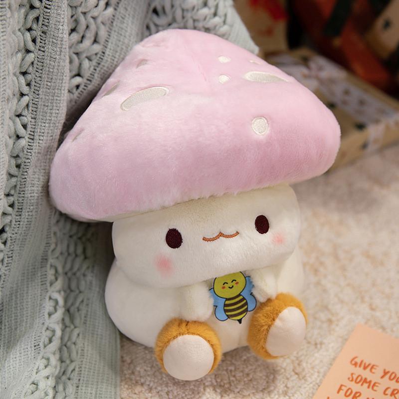 Whimsical Plush Mushroom Toy Material Children Room Decor Festival Gift Dolls