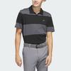 Adidas Colorblock Rugby Stripe Polo Shirt Men Polo Shirts Black Gray IU4355