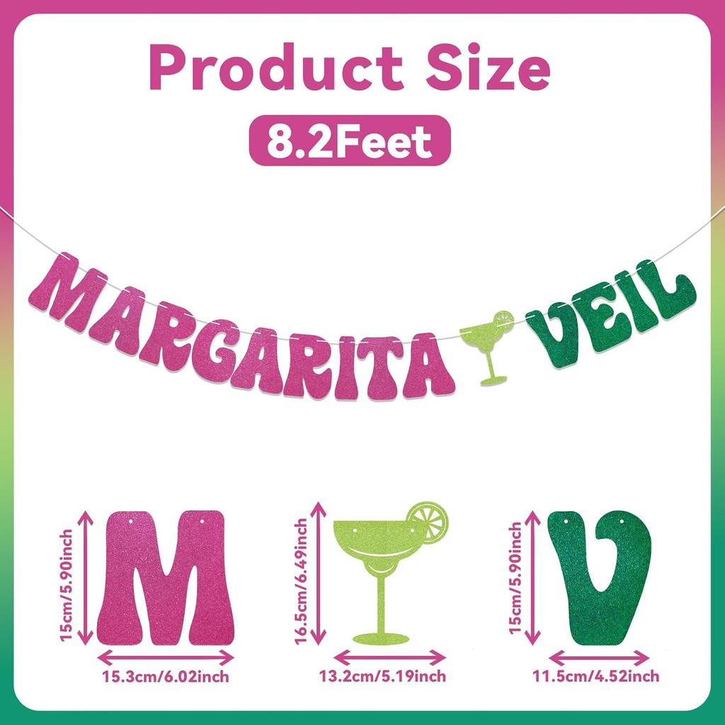Margarita Veil Banner - Margaritaveil Bachelorette Party Decorations Margs and Matrimony Bachelorette Decorations Margarita Decorations