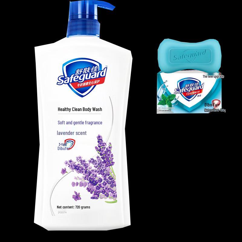 Safeguard Lavender Body Wash & Mint Soap Set