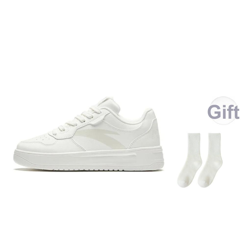 New Anta Relaxed Wear resistant And Lightweight Low Top Skateboard Shoes Women's White 922418001Q-2