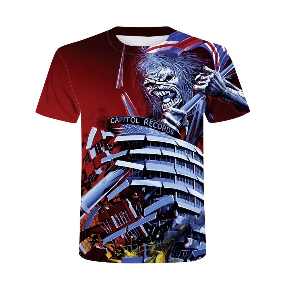 2025 New Summer Tide Muscle Warrior Pictures Men's T-shirt Casual 3D Printed T-shirt Hip Hop Metal Personality Crewneck Top 6XL