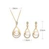Handmade Luxury Pearls Classics Water Drop Jewelry Set Fashion Accessories Stud Earrings Jewelry